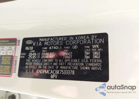 2019 Kia Sportage Lx from USA, damaged, VIN KNDPMCAC6K7533378